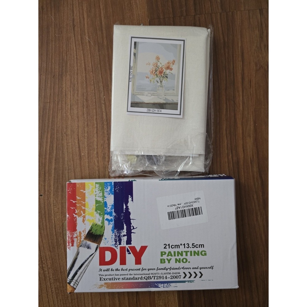 TUMOVO DIY Paint by Numbers for Adults Vase with Flowers 16x20 Canvas Kit s19